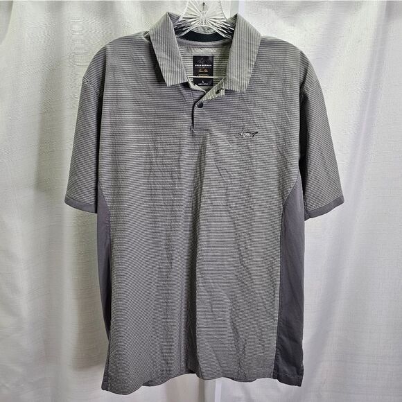 Greg Norman for Tasso Elba Gray RapiVent Activewear Polo Shirt Size Large - Picture 1 of 9